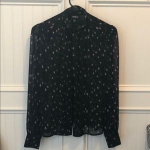 Moving sale! Black Bebe button up blouse